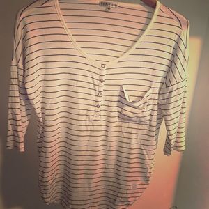Fitz & Eddie Blue/White Striped Top